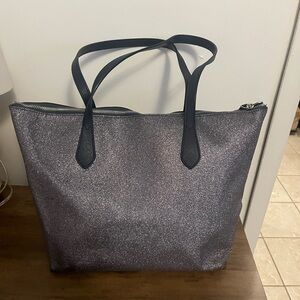 Kate Spade Glitter Tote Bag - navy